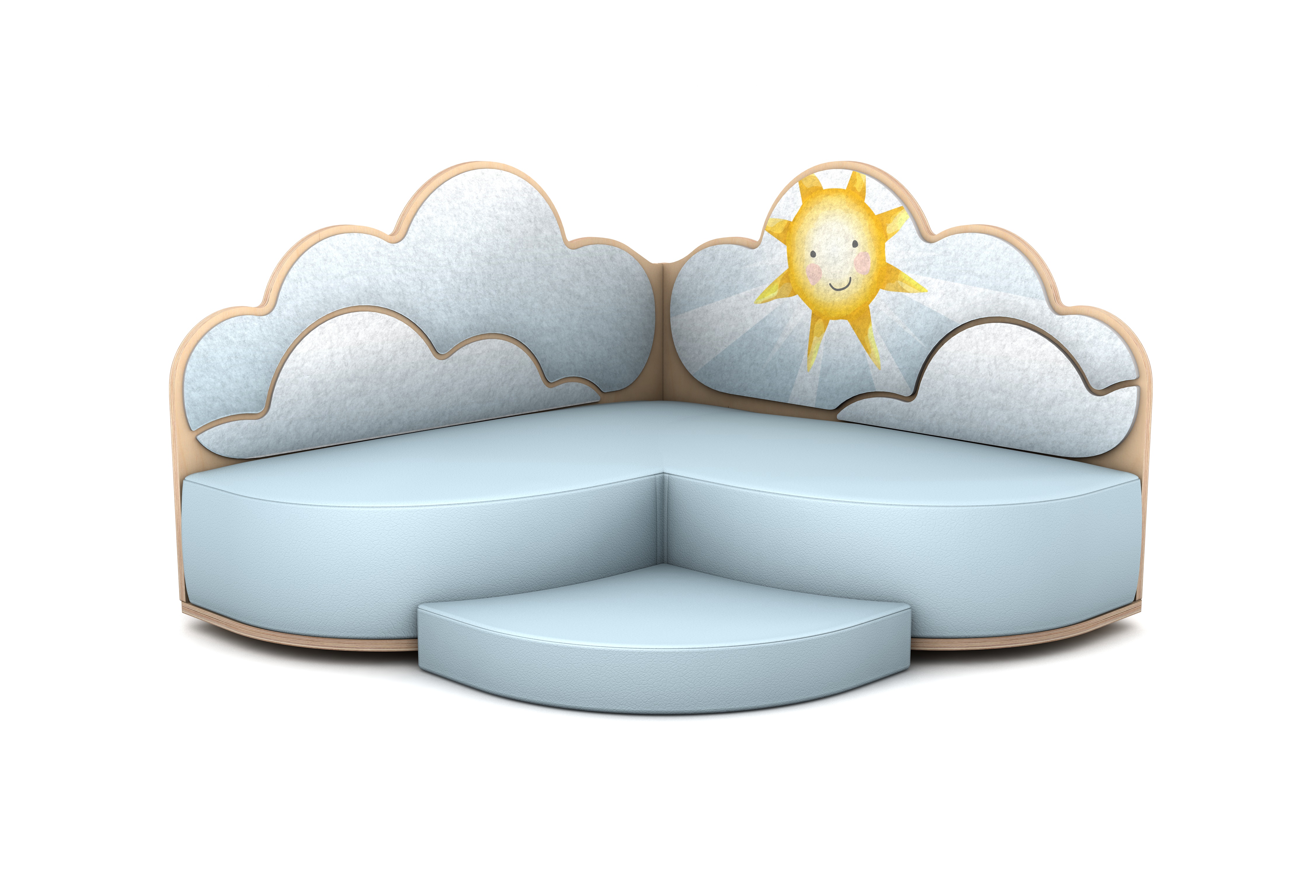 FantasiaAakustikaA Wolke Sonne Eckkombination mit Bodenmatte 